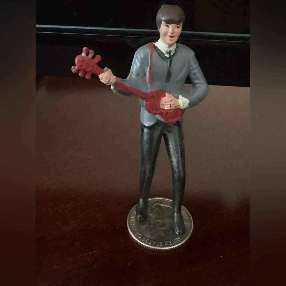 Vintage The Beatles Plastic Figure Paul McCartney Wilton Go-Go Swingers Cake Top